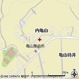 宮城県石巻市大瓜新内亀山周辺の地図