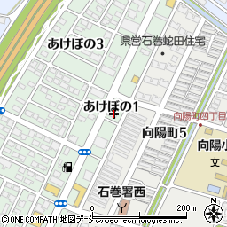 宮城県石巻市あけぼの1丁目8-6周辺の地図
