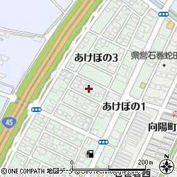 宮城県石巻市あけぼの3丁目6周辺の地図