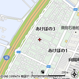 宮城県石巻市あけぼの3丁目6-9周辺の地図