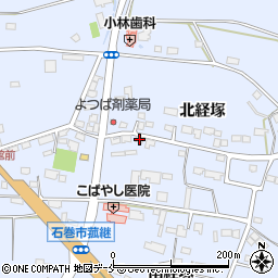 宮城県石巻市蛇田北経塚23-5周辺の地図