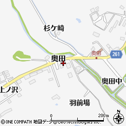 宮城県黒川郡大衡村奥田周辺の地図