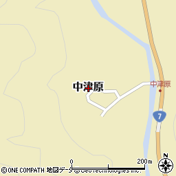新潟県村上市中津原周辺の地図