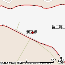 宮城県東松島市大塩新三郷周辺の地図