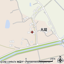 宮城県石巻市北村大堤周辺の地図