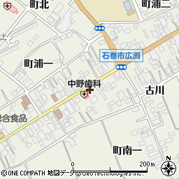 宮城県石巻市広渕町周辺の地図