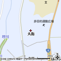 宮城県大衡村（黒川郡）大衡周辺の地図