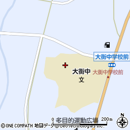 大衡村役場　教育委員会学校給食センター周辺の地図