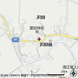 宮城県石巻市須江沢田周辺の地図