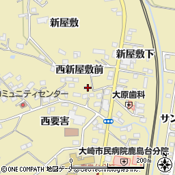 宮城県大崎市鹿島台平渡西新屋敷前1-1周辺の地図
