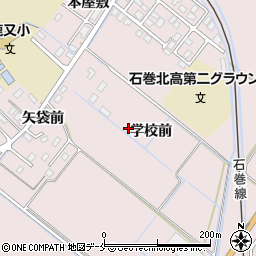 宮城県石巻市鹿又学校前143周辺の地図