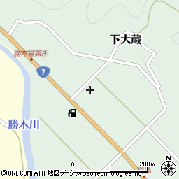 新潟県村上市下大蔵102周辺の地図