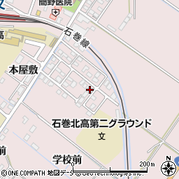 宮城県石巻市鹿又学校前192-10周辺の地図