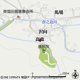 宮城県石巻市東福田高森周辺の地図