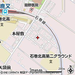 宮城県石巻市鹿又学校前210-2周辺の地図