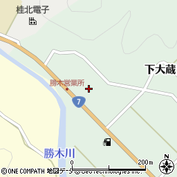 新潟県村上市下大蔵107周辺の地図