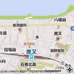 宮城県石巻市鹿又新田町浦63-2周辺の地図