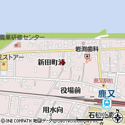 宮城県石巻市鹿又新田町浦周辺の地図