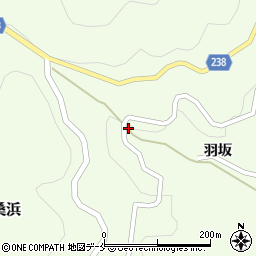 宮城県石巻市雄勝町桑浜羽坂77周辺の地図