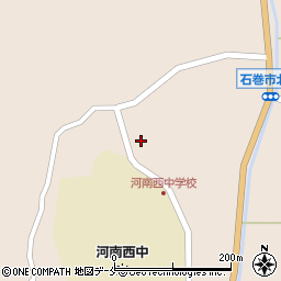 宮城県石巻市北村（小崎一）周辺の地図