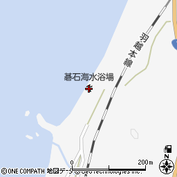 碁石海水浴場周辺の地図