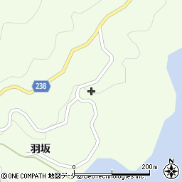 宮城県石巻市雄勝町桑浜羽坂23周辺の地図