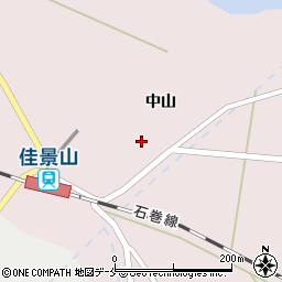 宮城県石巻市鹿又中山周辺の地図