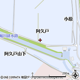 宮城県大崎市鹿島台船越阿久戸周辺の地図
