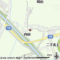 宮城県石巻市小船越内田周辺の地図