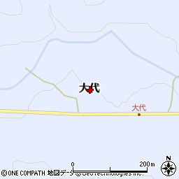 新潟県村上市大代周辺の地図