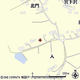 宮城県大崎市松山長尾入周辺の地図