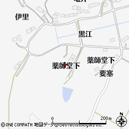 宮城県大崎市松山金谷薬師堂下周辺の地図