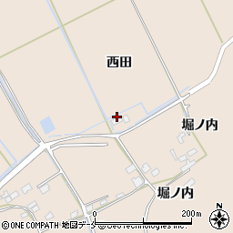 宮城県石巻市三輪田西田周辺の地図