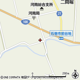 宮城県石巻市前谷地黒沢下周辺の地図