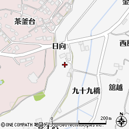 宮城県大崎市松山金谷日向周辺の地図