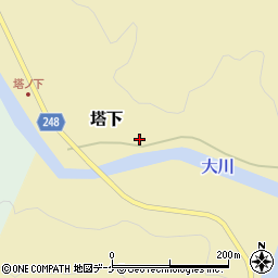 新潟県村上市塔下68周辺の地図