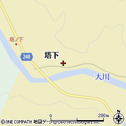 新潟県村上市塔下69周辺の地図