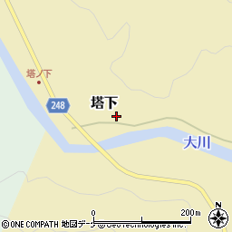 新潟県村上市塔下71周辺の地図