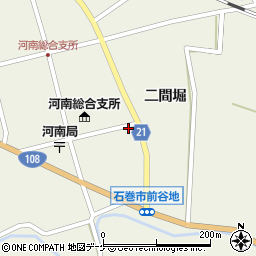 石巻警察署　前谷地駐在所周辺の地図