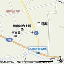宮城県石巻市前谷地上楼屋周辺の地図
