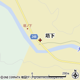 新潟県村上市塔下76周辺の地図