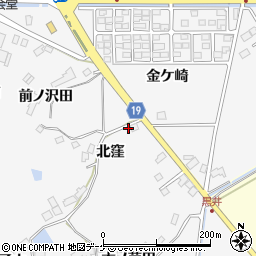 宮城県大崎市松山金谷（北窪）周辺の地図