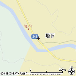 新潟県村上市塔下77周辺の地図