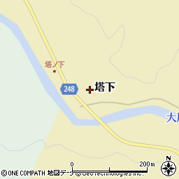 新潟県村上市塔下73周辺の地図
