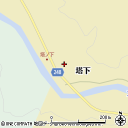 新潟県村上市塔下80周辺の地図