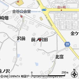 宮城県大崎市松山金谷前ノ沢田周辺の地図