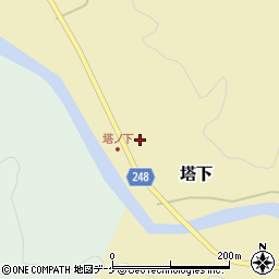 新潟県村上市塔下84周辺の地図