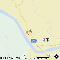 新潟県村上市塔下87周辺の地図