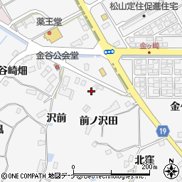 宮城県大崎市松山金谷沢前周辺の地図