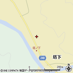 新潟県村上市塔下93周辺の地図